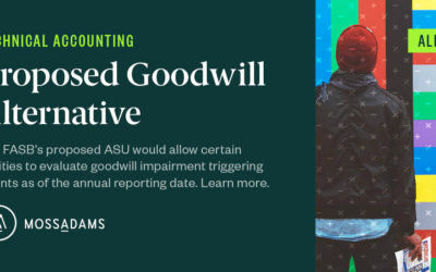 FASB Proposes Accounting Alternative for Goodwill Impairment Triggering Events