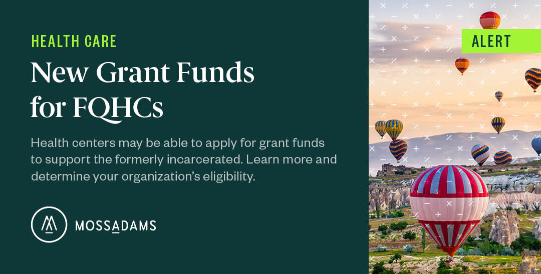 New Grant Funds for Health Centers to Support Individuals Leaving Incarceration